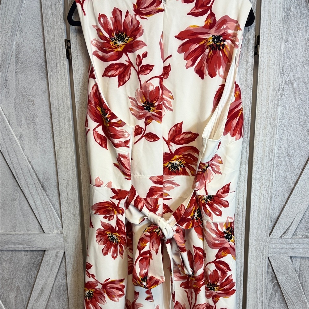 Lane Bryant 28w Red Floral Midi Dress - Picture 3 of 3
